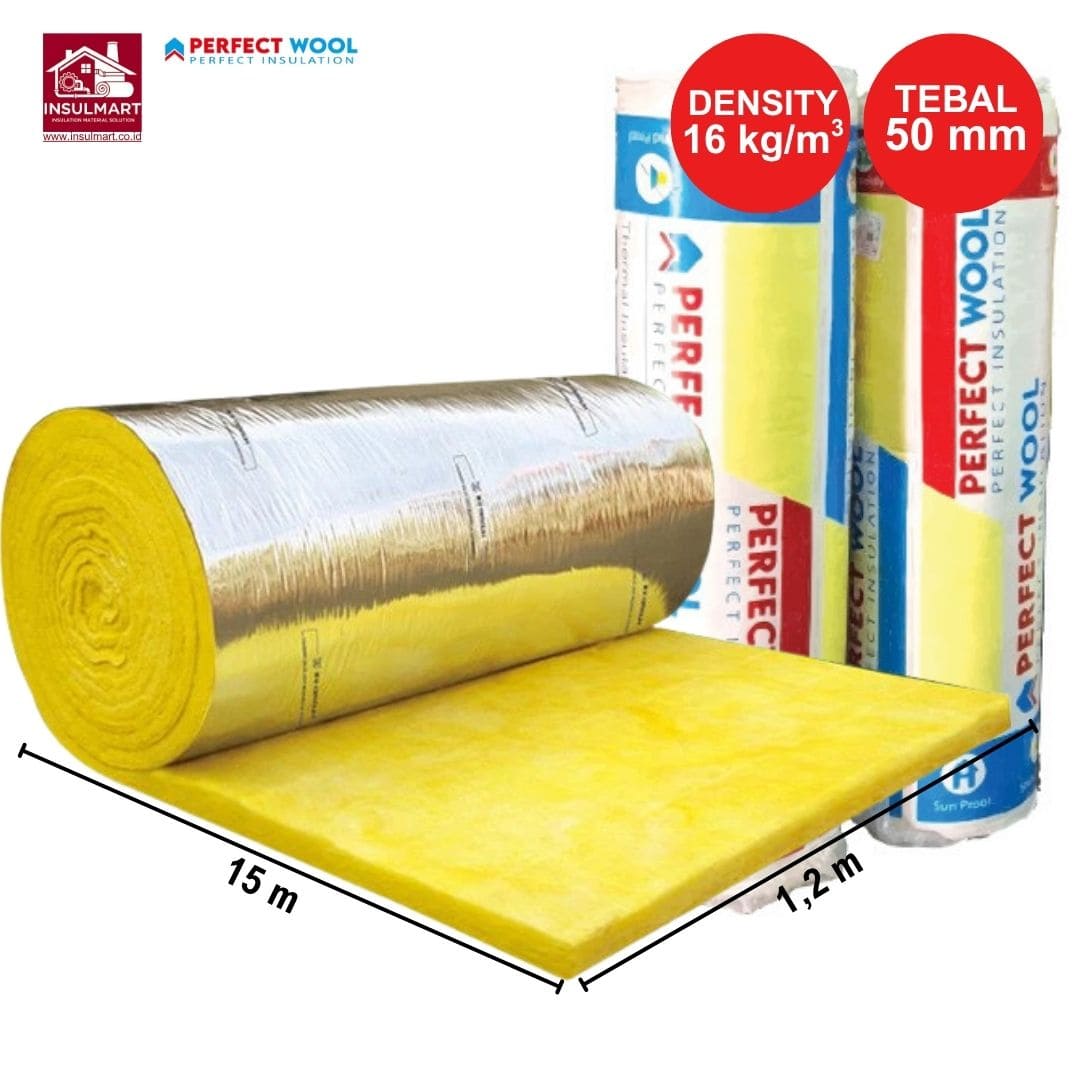 Glasswool Blanket With Foil Merk Perfect Wool 1